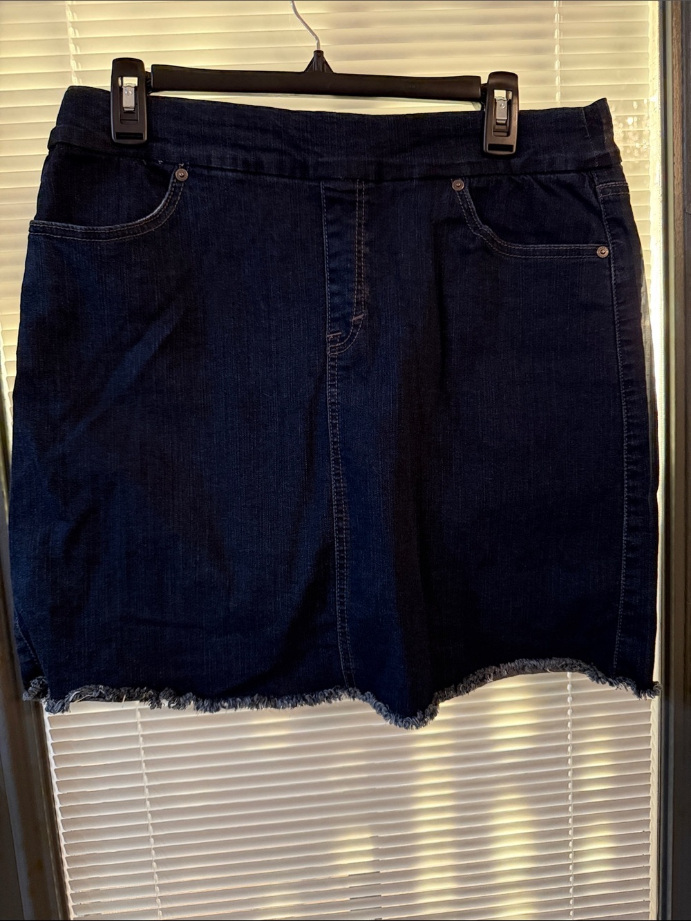 Dark Blue Denim Mini Skort- Unbranded